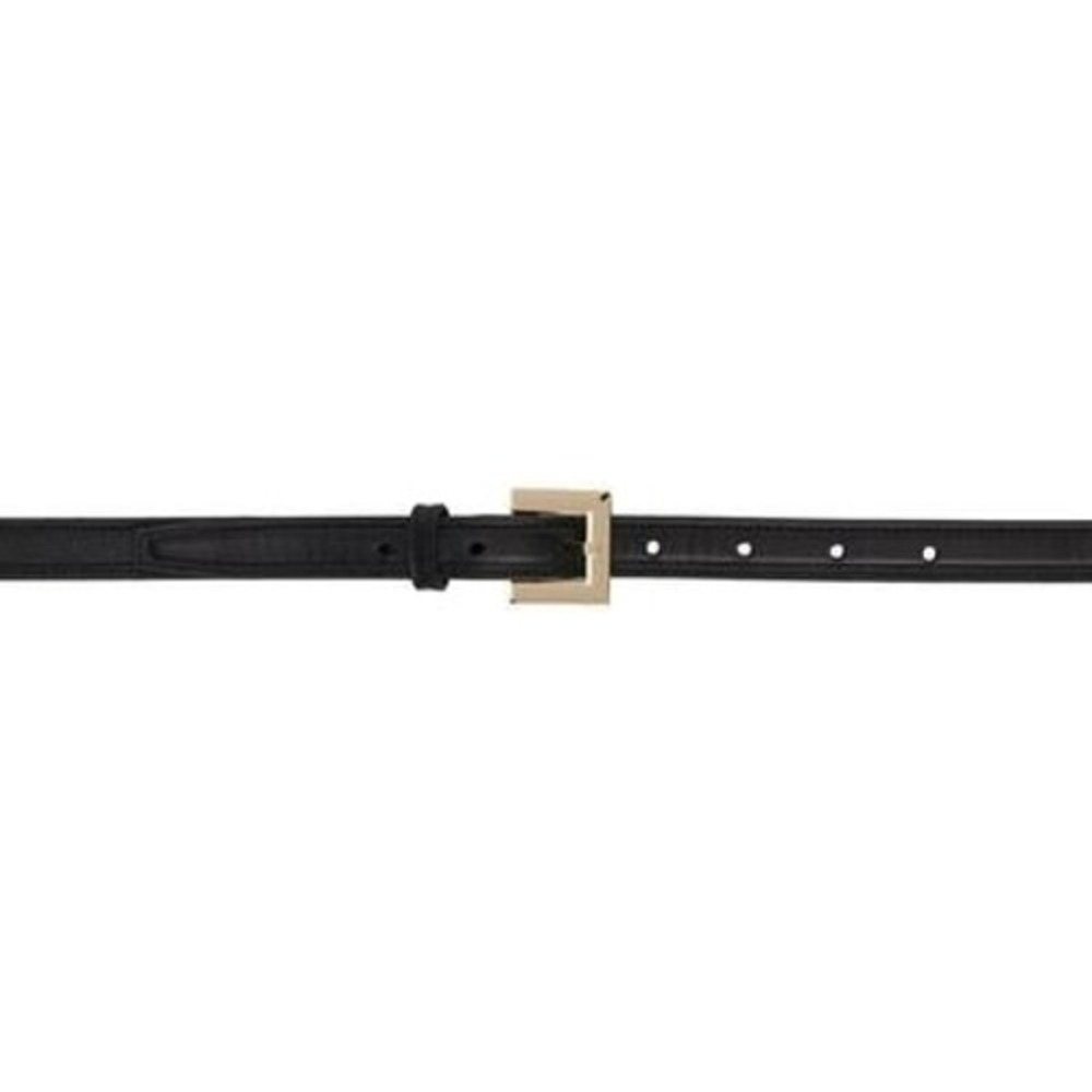 Anine Bing Women Nicola Belt M/L Black Leather Gold Buckle Minimalist Luxury NWT